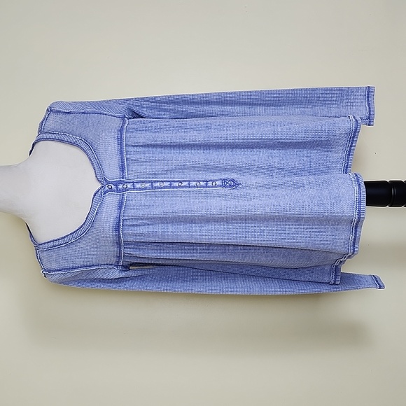 We The Free Women's Purple Loose Fitting, Asymmetrical Long Sleeve T-Shirt - Picture 2 of 15